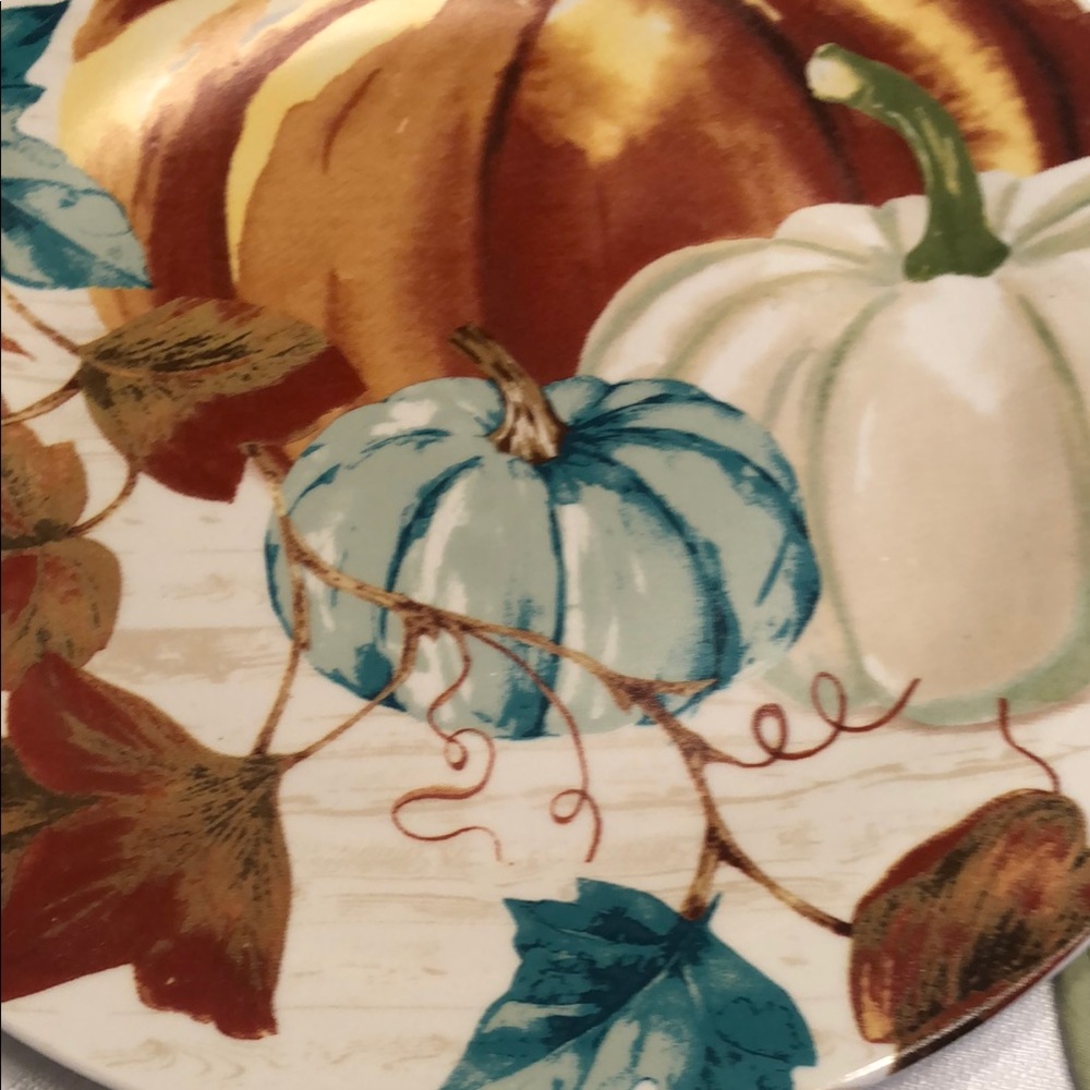 Autumn Harvest Pumpkin Dinner Plate Set - Picture 2 of 8